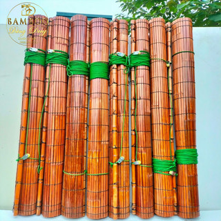 Mành sáo tre che nắng ngang 1,8m x 2m 2,5m mành sáo trúc treo ban công cửa chính có dòng dọc dây kéo