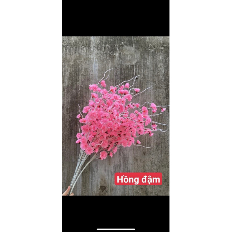 hoa lụa,đào râu combo 10 cành