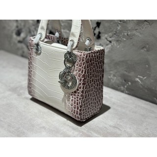 TÚI CD LADY BẠCH TẠNG SZ17 TAG ĐÁ