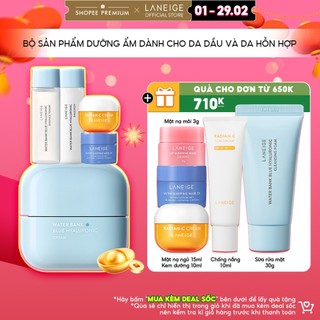[SBD] Bộ sản phẩm Dưỡng Ẩm Dành Cho Da Dầu Và Da Hỗn Hợp Laneige Water Bank Blue HA Cream