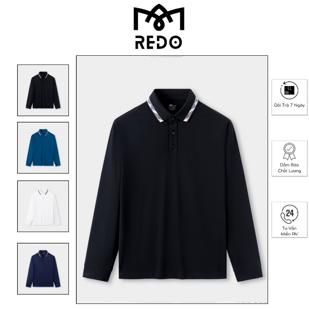 Áo Dài Tay Nam - Áo Polo Nam Dài Tay Cổ Bẻ Cotton ADT31