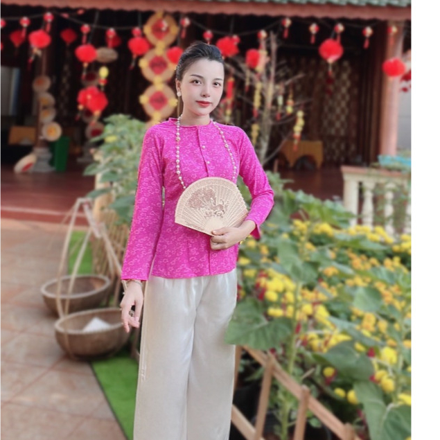 ÁO BÀ BA BÔNG LỤA MANGO