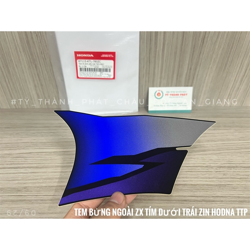 Tem xe Wave ZX Tím chính hãng