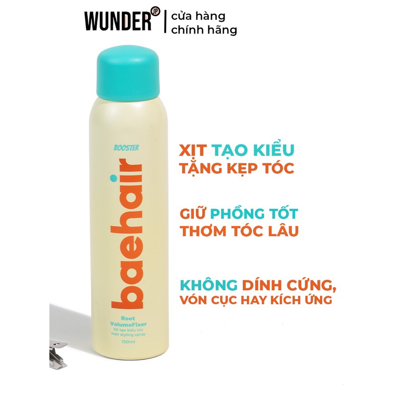 Xịt phồng tóc, xịt tạo kiểu tóc Baehair Booster 250ml giúp tóc phồng, lâu bết và giữ nếp tóc không g