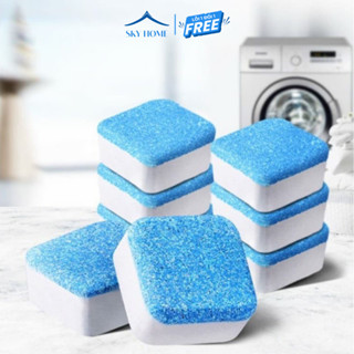 Viên Tẩy Lồng Máy Giặt Cửa Trên Cửa Ngang, Viên Vệ Sinh Lồng Giặt Tẩy Cặn Bẩn Diệt Khuẩn An Toàn TLG01 - Sky Home