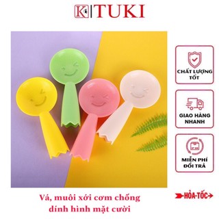 Vá, muôi xới cơm chống dính hình mặt cười