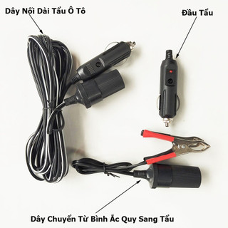 Dây Nối Dài Đầu Tẩu Dùng Trên Xe Ô Tô - Dùng cho máy bơm, máy hút bụi, quạt