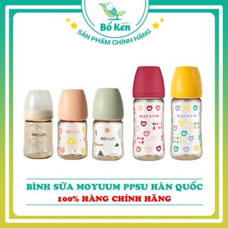 Shop Bố Ken - Bình Sữa Moyuum Nhựa PPSU Dung Tích 170ml/270ml Đủ Màu Hàn Quốc [Hàng Nhập Khẩu Chính Hãng 100%]