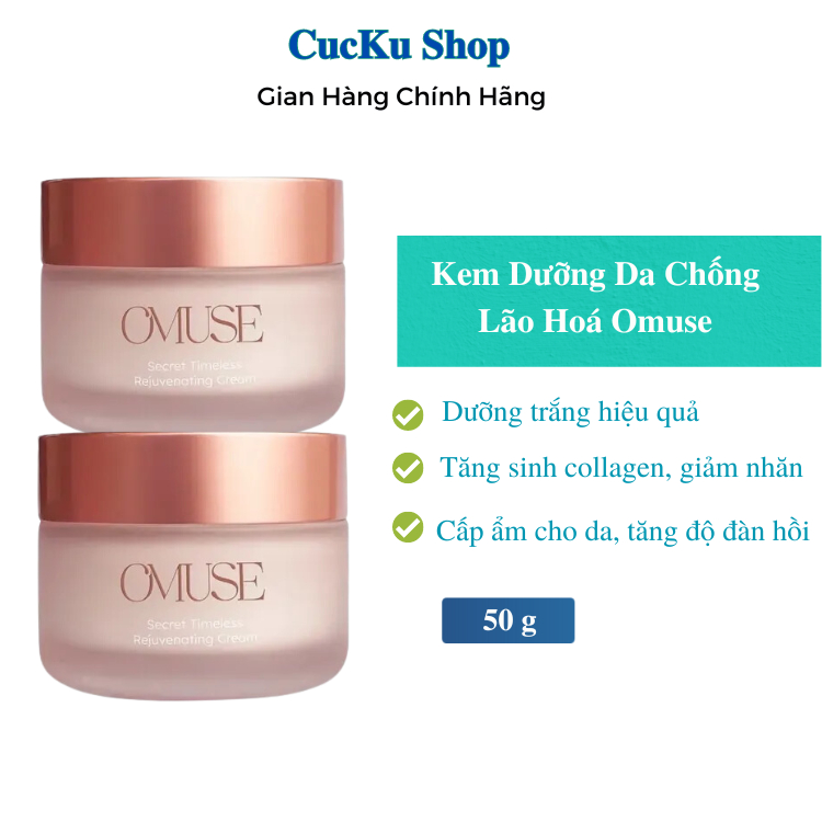 Kem Dưỡng Da Chống Lão Hoá OMUSE, kem cấp ẩm, tăng sinh collagen, trẻ hoá làn da cuckushop 50 g