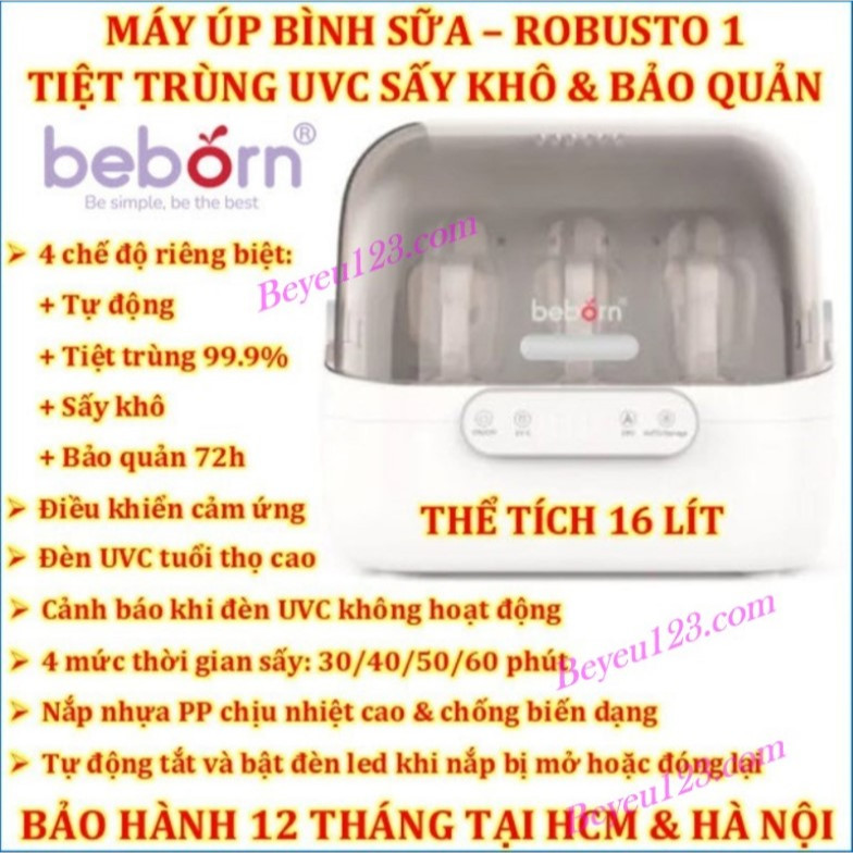 (Beborn SB01) Máy tiệt trùng sấy khô cao cấp nhỏ gọn UVC, thể tích 16L Robusto 1 -Tương tự Fatzbaby Fatz - SB02