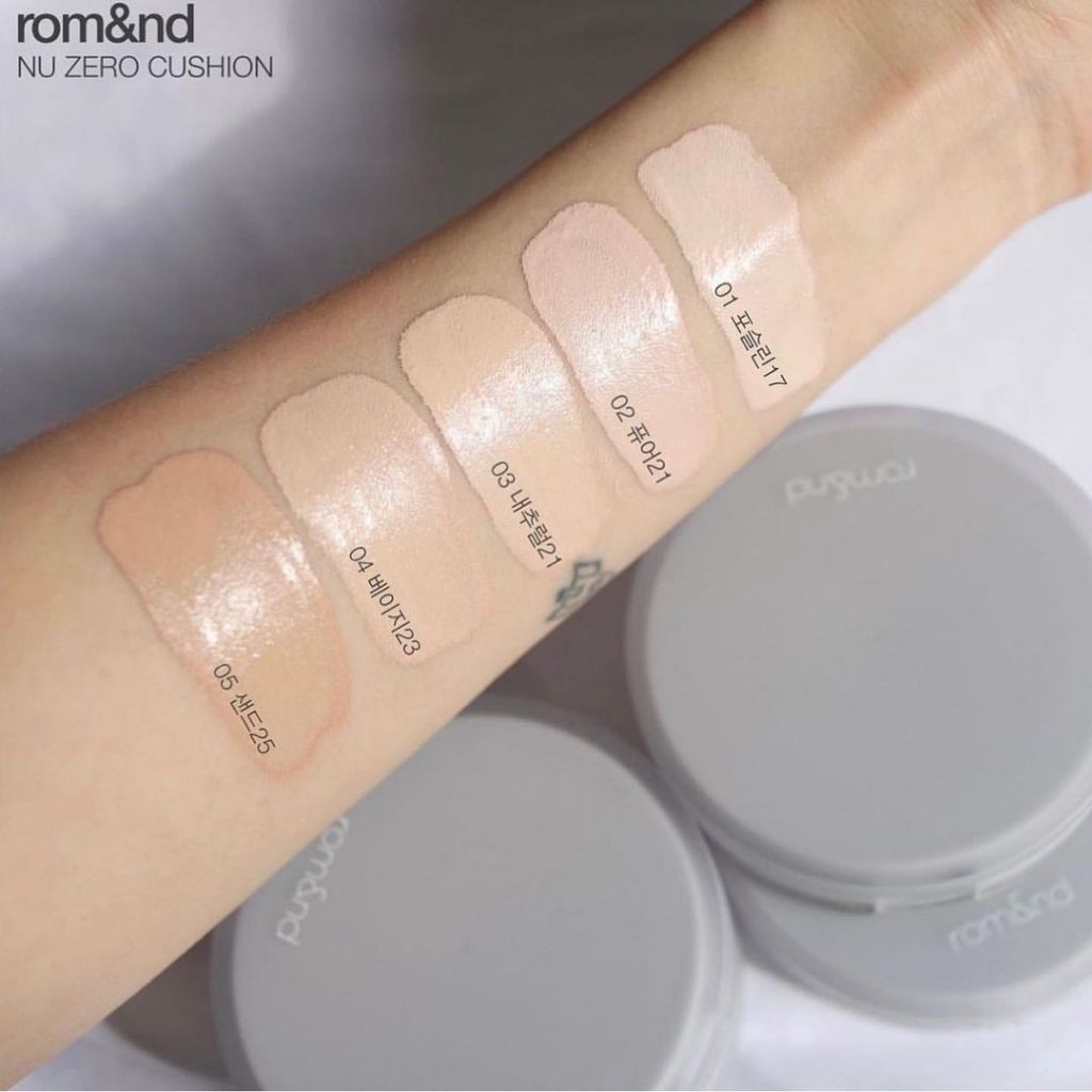 Phấn Nước Căng Bóng, Kiềm Dầu Romand Bare Water, Nu Zero Cushion