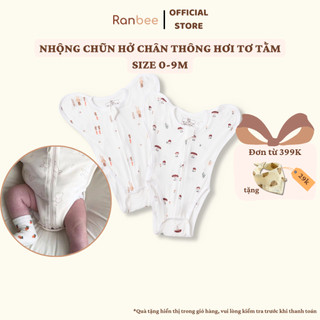 Nhộng Cộc Thông Hơi Ranbee Chất Liệu Tơ Tằm Kháng Khuẩn Dệt Thông Hơi Thoáng Khí Size 0-9M