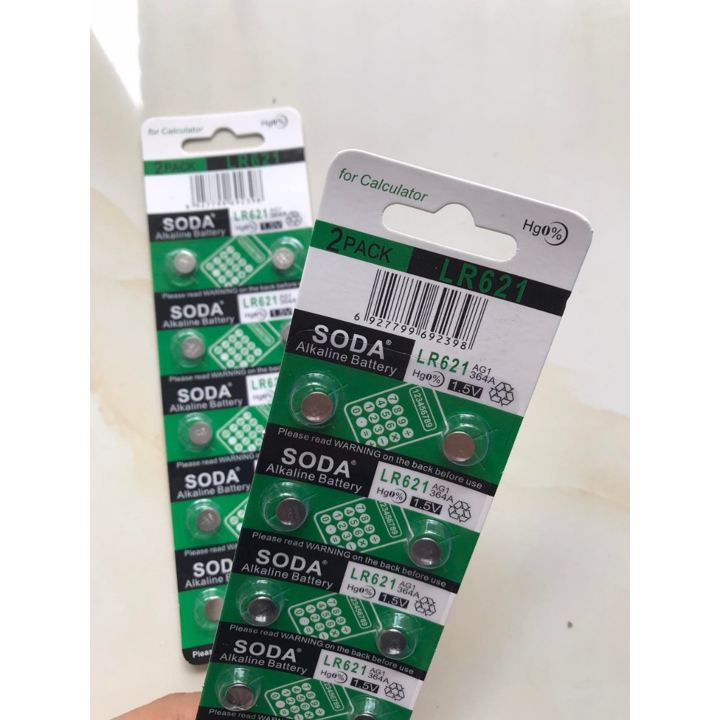 Combo 5 vỉ pin  SR621SW LR621 621 AG1 G1 Alkaline 1.55V