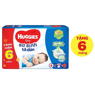 Tã dán sơ sinh huggies NB58+6/S54+6/S80+2