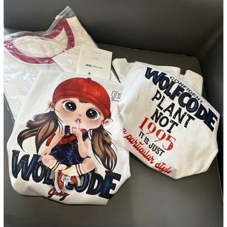 MÃ 690 ÁO PHÔNG CỘC TAY HÌNH EM BÉ Wolfcode 2 Mặt CHO NỮ
