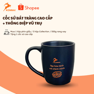 Cốc sứ bát tràng tráng men cao cấp - Konnai Coffee