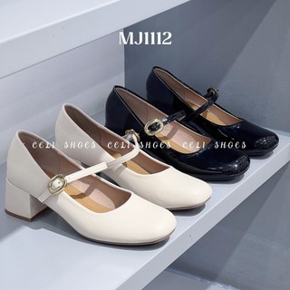 Giày Mary jane nữ Celi Shoes 5cm gót vuông da trơn MJ1112