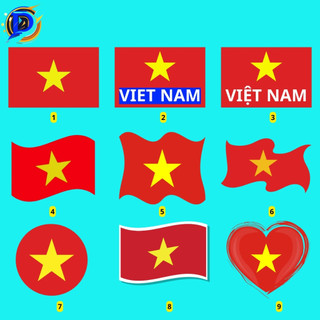 Hình ủi lá cờ việt nam - ủi áo thun - decal lá cờ ép áo đội tuyển việt nam kích thước ngang 6cm
