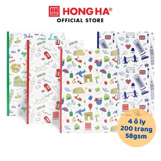 5 quyển Vở 4 ô ly 200 trang Hồng Hà South Star Dreaming Bear - 0750