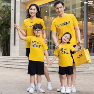 Set bộ quần áo đồng phục, áo gia đình nhóm 3, 4, 5 người đi biển mùa hè Econice FAMI04, vải cotton co giãn 4 chiều
