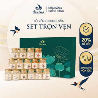 SET 15 HŨ YẾN SÀO chưng sẵn mix 12 vị Khánh Hòa thượng hạng 20%, hương vị tự nhiên tiệt trùng loại bỏ vi khuẩn Sen Nest