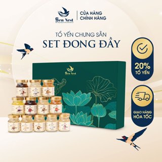 SET 12 HŨ YẾN SÀO chưng sẵn mix 12 vị Khánh Hòa thượng hạng 20%, hương vị tự nhiên tiệt trùng loại bỏ vi khuẩn Sen Nest
