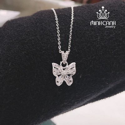 Dây Chuyền Bạc Hình Cánh Bướm Đính Đá Xinh Xắn - Minh Canh Jewelry