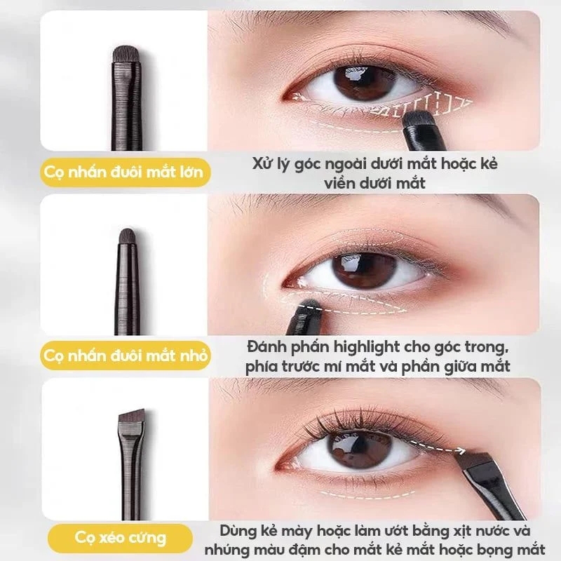 Cọ Tán Nền, Son Môi, Che Khuyết Điểm Đầu Tròn Siêu Mịn Đa Năng TooLA Makeup Brush