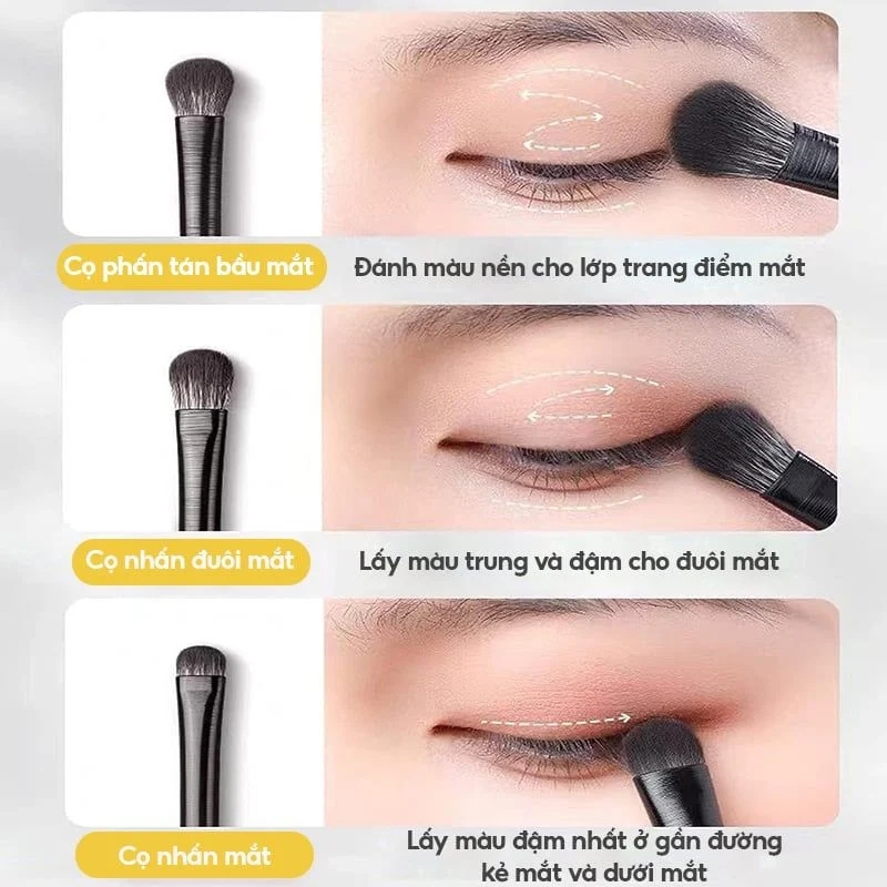 Cọ Tán Nền, Son Môi, Che Khuyết Điểm Đầu Tròn Siêu Mịn Đa Năng TooLA Makeup Brush