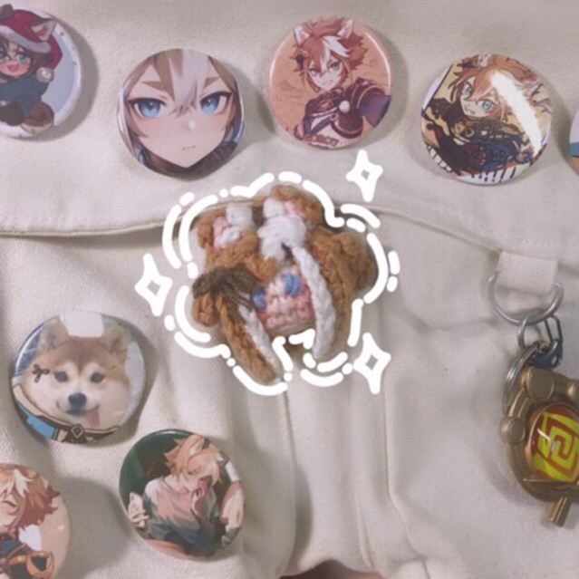 [ GOROU ] móc khoá mochi len Gorou - Genshin Impact