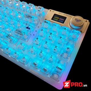 Bàn phím cơ AULA F98 PRO (3 Mode, Hotswap, Keycap trong suốt)
