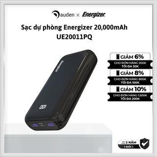 Sạc dự phòng Energizer 20.000 mAh/3.7V LiPolymer UE20011PQ