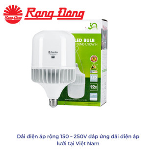 Bóng đèn led bulb trụ Rạng Đông 20w, 30w, 40w, 50w, 60w, 80w ánh sáng trắng, ánh sáng vàng chip led SamSung siêu sáng