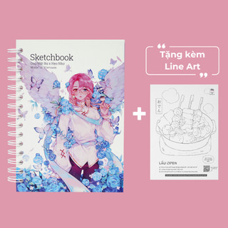 Sổ vẽ phác thảo ong mặt bự a4/a5 the wings, sổ vẽ lò xo không kỵ tẩy định lượng 190gsm, chuyên dụng phác thảo
