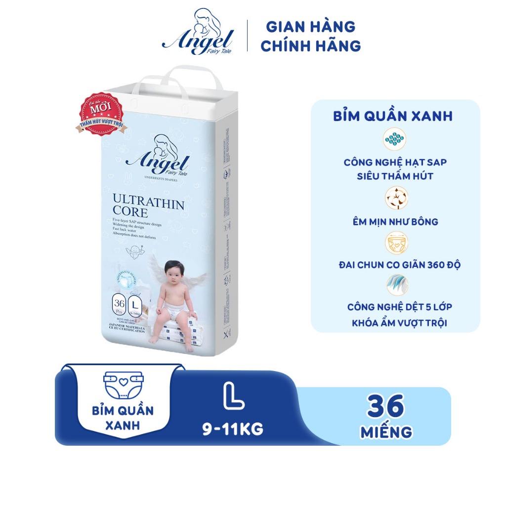 Bỉm Quần ANGEL Absorbent Size L36