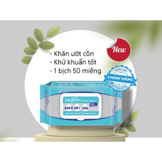 Khăn ướt cồn Let-Green 50 miếng