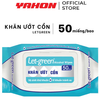 Khăn Giấy Ướt Có Cồn Let-green 50 miếng/bao