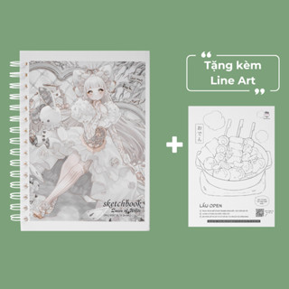  Sổ Vẽ Phác Thảo QUEEN OF WHITE  A4 A5 Ong Mặt Bự Sổ Phác Thảo Shiiro Không Kỵ Tẩy 190gsm Kèm Tranh Line Art 