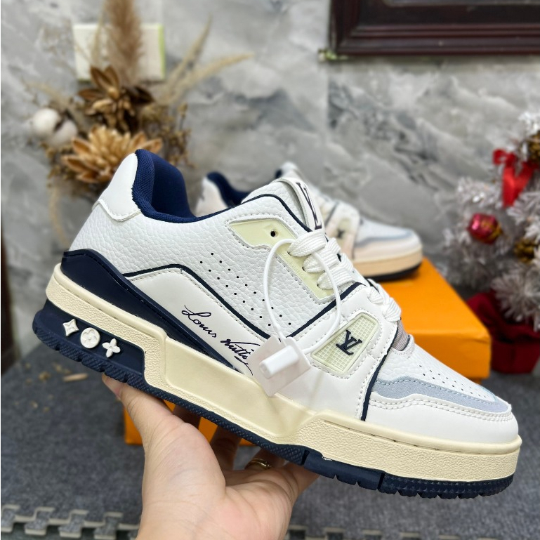 Giày Thể Thao L.V.5.4 Trainer Xanh Navy Nam Nữ,Giày Thể Thao L.V.5.4 Trainer Xanh Than Nam Nữ Form Dáng Thời Trang