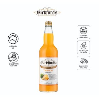 Siro trái cây nhiệt đới bickford's chính hãng, nhập úc - 750 ml