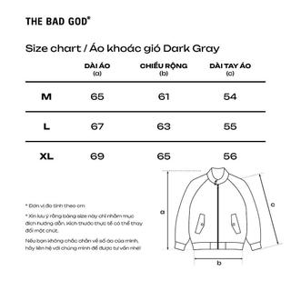Áo khoác gió The Bad God Dark Grey