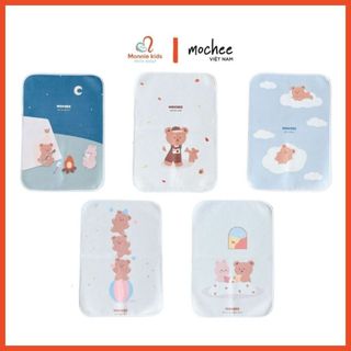 Lót chống thấm cho bé Mochee 4D 50x70cm, tấm lót thay bỉm họa tiết thoáng khí cho trẻ - Monnie Kids