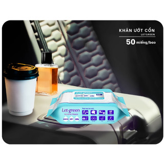 COMBO 03 BAO KHĂN ƯỚT CỒN LET-GREEN 50 MIẾNG