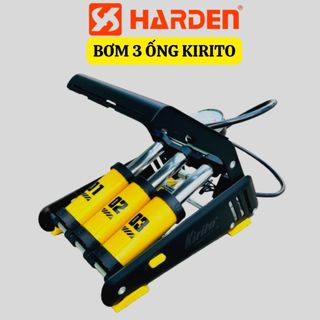 Bơm đạp chân xe đạp xe máy KIRITO 3 ống xilanh bền đẹp áp lực cao