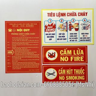 Bộ Nội Quy Tiêu Lệnh Phòng Cháy Chữa Cháy