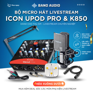 Mic livestream | micro thu âm sound card icon upod pro & mic takstar pc k850 hát livestream điện thoại, bao ngoc