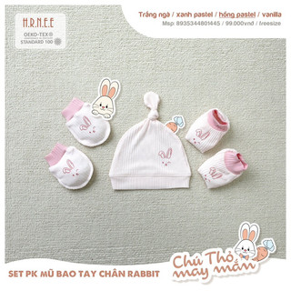Hrnee - Bộ sơ sinh cài chéo rabit