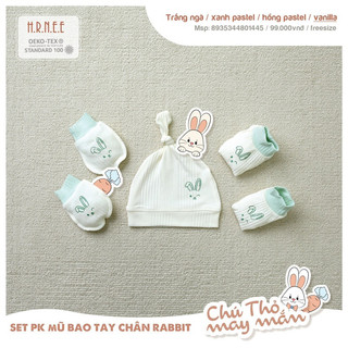Hrnee - Bộ sơ sinh cài chéo rabit