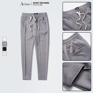 Quần Nỉ Dài Nam Trơn ATINO Vải Nỉ Co Giãn Thoải Mái Form Regular QN4.1882