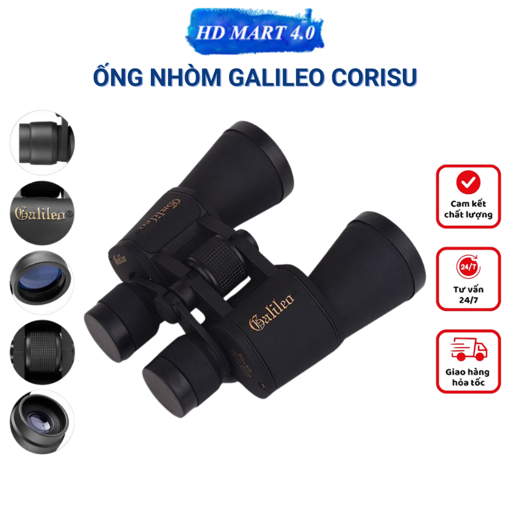 Ống nhòm Galileo Corisu 2 mắt 20x50 độ phóng đại lớn, tầm nhìn xa lên đến 2km, chuyên dụng dã ngoại, đi săn, du lịch | BigBuy360 - bigbuy360.vn